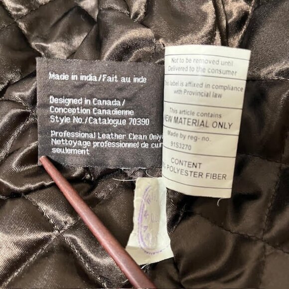 Danier Leather Shearling Trim Aviator Jacket Small - Picture 13 of 16